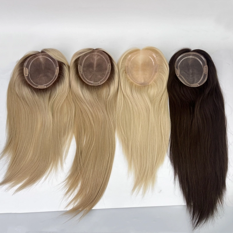 Hot sale 5.5×6 inch mono topper in stock virgin human hair for hair loss women YR0062